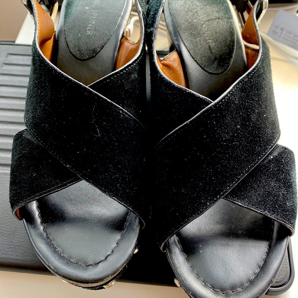 Donald Pliner studded wedge sling back